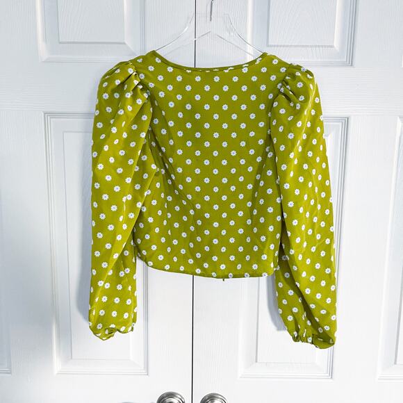 Levi's Embry Tie Green Dainty Daisy Printed Blouse - Picture 8 of 8
